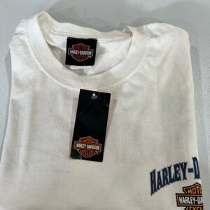 NWT Men’s Size 2XL Harley-Davidson St. Kitts White Tee with Logo Accents